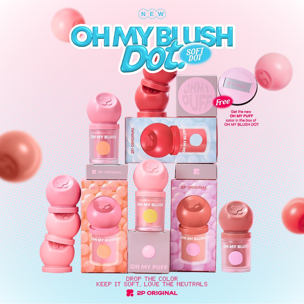 OH MY BLUSH DOT บลัชหัวโต (15 Colors) 3g.