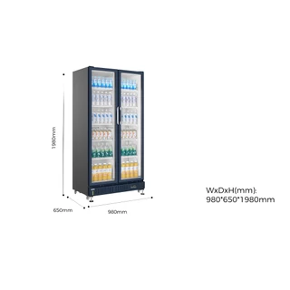 Haier ตู้แช่เย็นแสดงสินค้า 2 ประตู รุ่น SC-652BPC ขนาด 23คิว / 652 ลิตร