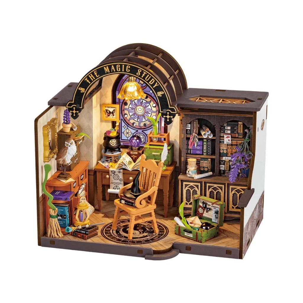 Rolife DIY Miniature Dollhouse : The Magic Study DG166 โมเดลบ้าน บ้านตุ๊กตา | ของแต่งบ้าน ตัวต่อไม้ ของเล่นตัวต่อ