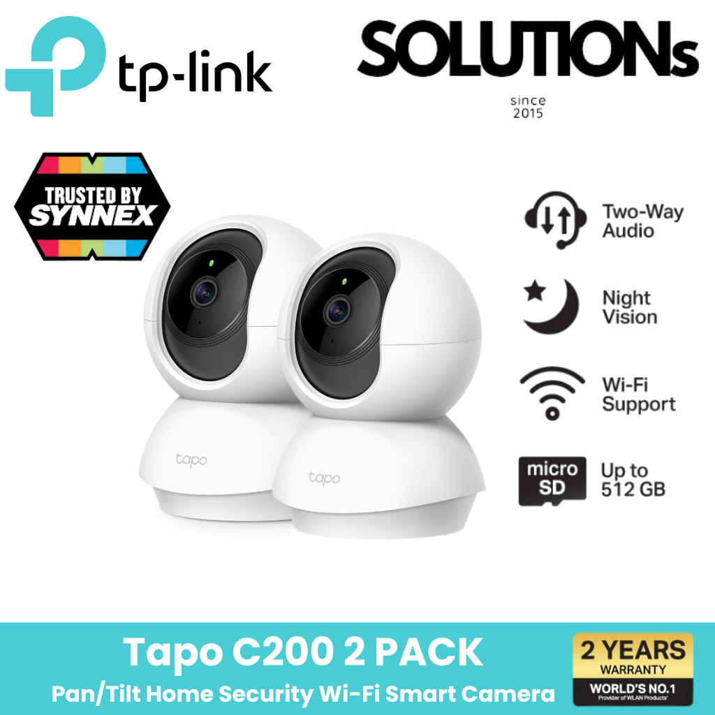 TP-Link ⚡️กล้องไวไฟ⚡️Tapo C200 [แพ็คคู่สุดคุ้ม] ความละเอียด Full HD 1080p หมุนได