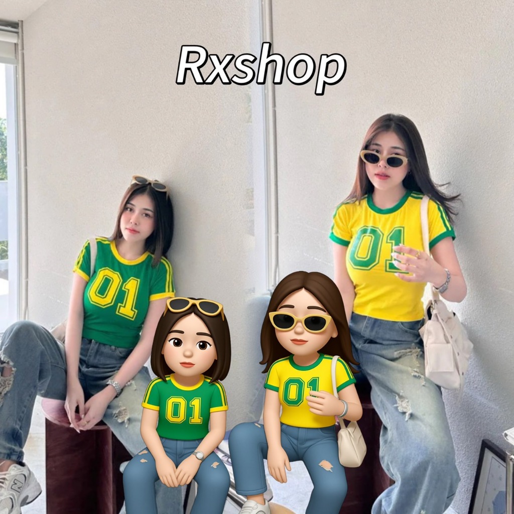 ติดเทรนด์ เสื้อครอปแขนสั้น เสื้อบอล บอลโลก เสื้อยืด เสื้อบราซิล แบบใหม่