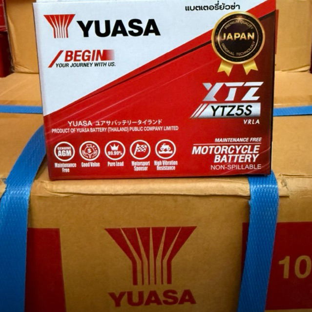 แบตเตอรี่มอไซค์ยัวซ่า YTZ5s แท้100%  สำหรับเวฟ สตาร์ทมือ Yuasa YTZ5s