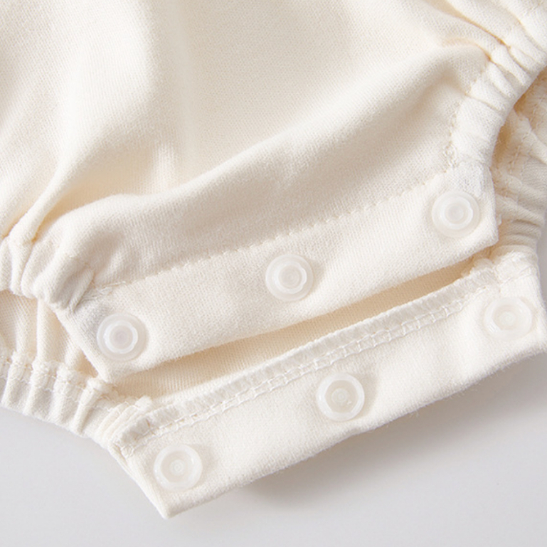totty.apparel บอดี้สูทเด็กแรกเกิดสีครีม รอมเปอร์เด็กอ่อนสีครีมลาย little Swan รุ่นWoolly ราคา ถูกที่สุด ดีลบีเคเค แกลเลอรีภาพที่ 7