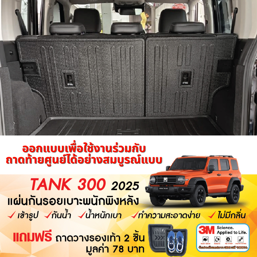 GWM TANK 300 2023 - ปัจจุบัน แผ่นกันรอยเบาะ พนักพิงหลัง (2ชิ้น) กันรอยเบาะ