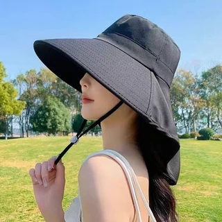 Fashion girl🌈🌈หมวกกันแดด ปีกกว้าง หมวกบักเก็ต ป้องกันรังสียูวี สไตล์ทันสมัย มีเชือกกันลม ราคาถูกที่สุด