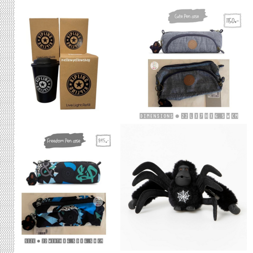 (สอบถามค่ะ) KIPLING COFFEE MUG / Cute pen case / Freedom pen case / SPIDER MONKEY BLACK NOIR