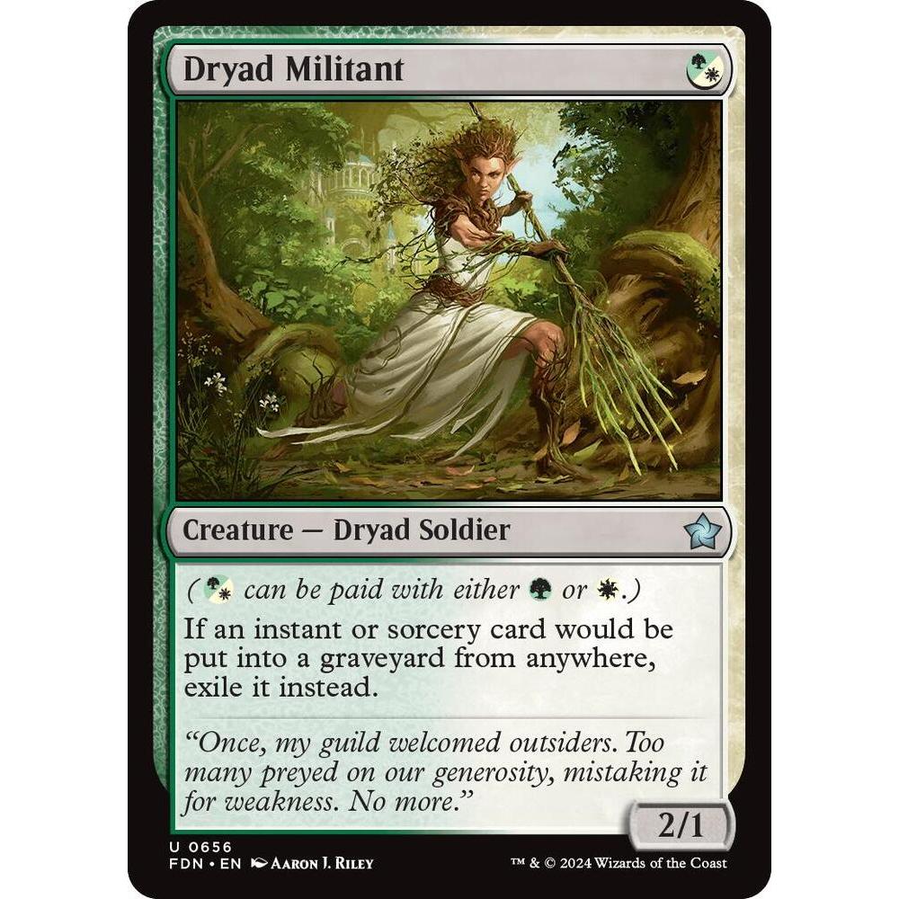 MTG : Dryad Militant - Foundations (FDN)