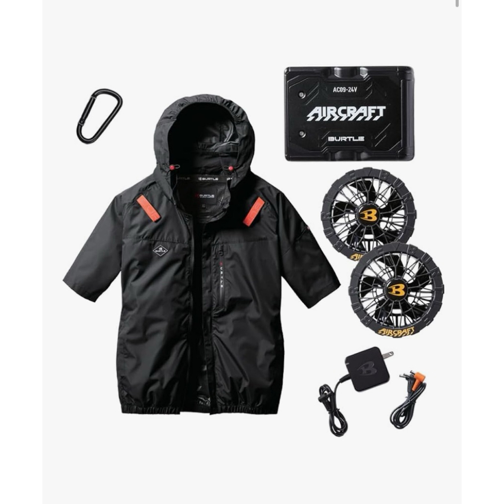 เสื้อพัดลม Burtle AC2064 ญี่ปุ่นแท้ ชุดพร้อมพัดลม+แบต 8 ชม. เย็นทันใจ เหมาะทำงานกลางแจ้ง