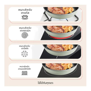 Tefal So Matcha กระทะก้นลึก ขอบหยัก ขนาด 28 ซม. ก้นอินดักชั่น รุ่น G1796695 เคลือบไทเทเนียม