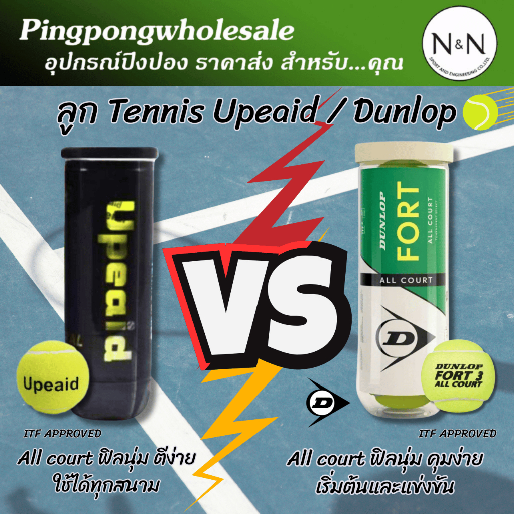 ลูกเทนนิส DUNLOP FORT ALL COURT กระป๋องละ 3 ลูก