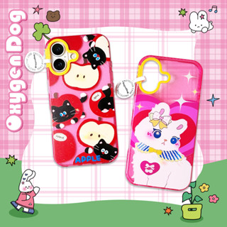 Oxygendog case เคสไอโฟน กลิตเตอร์ ลายการ์ตูน แมวดำ แมวขาว Fo…