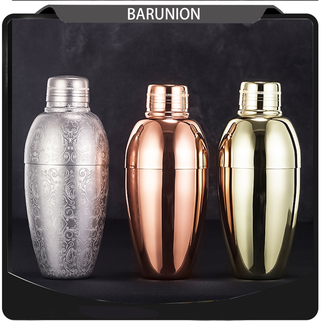 เชคเกอร์ค็อกเทลแบบญี่ปุ่น 3 ชั้น สแตนเลส 304 ขนาด 500ml สำหรับชงเหล้า