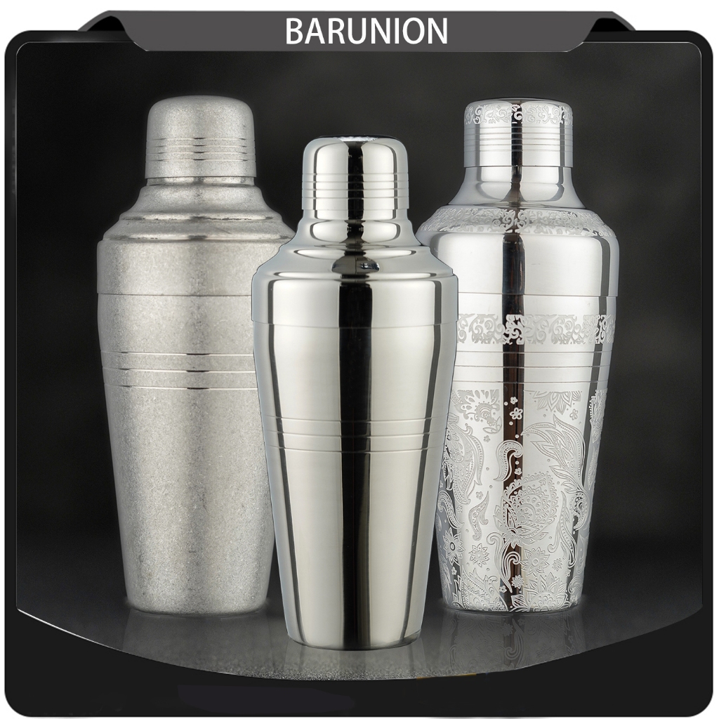 BARUNIONเชคเกอร์ค็อกเทล Baron Pro แบบอังกฤษ 3 ชั้น สแตนเลส 304 สำหรับชงกาแฟและค็อกเทล