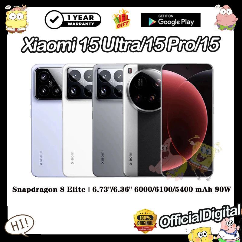 Xiaomi 15 Ultra / Xiaomi 15 Pro / Xiaomi 15 Snapdragon 8 Elite 90W  | สนับสนุน Google & ไม่มีไทย Xiaomi15 Ultra
