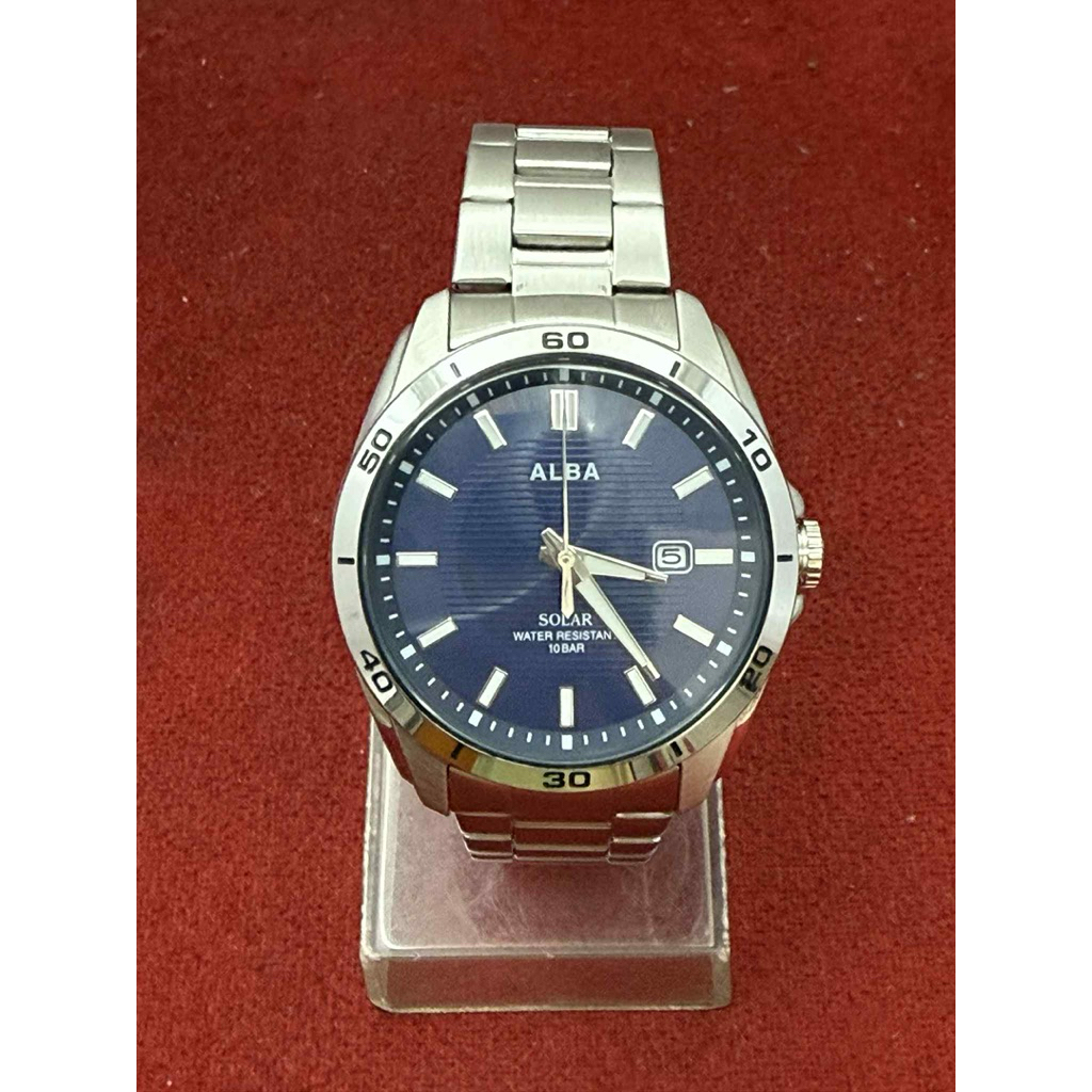 นาฬิกาALBA.SOLORนาฬิกาพลังงานแสงอาทิตย์นาฬิกาผู้ชายมือสองของแท้