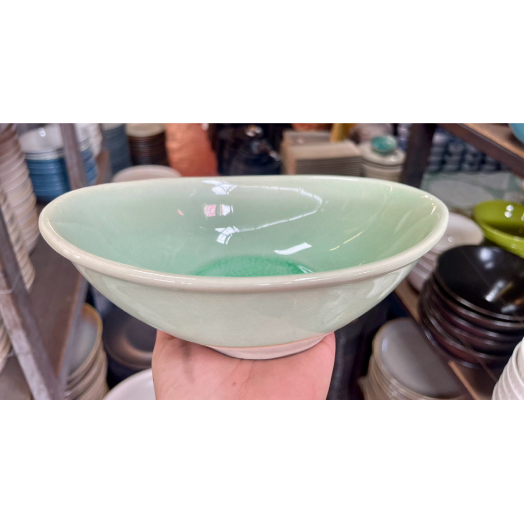 ชามเซรามิคทรงเรือ ชามเซรามิคทรงรี ขนาด 8 นิ้ว ลึก 2.5 นิ้ว สามารถใช้กับไมโครเวฟได้ - รูปที่ 7