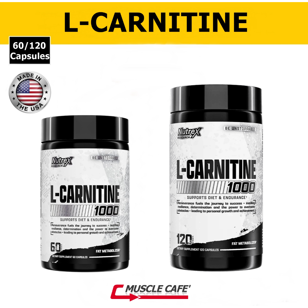 Nutrex Research L-Carnitine 1000 (60/120Capsules) มีให้เลือก2ขนาด