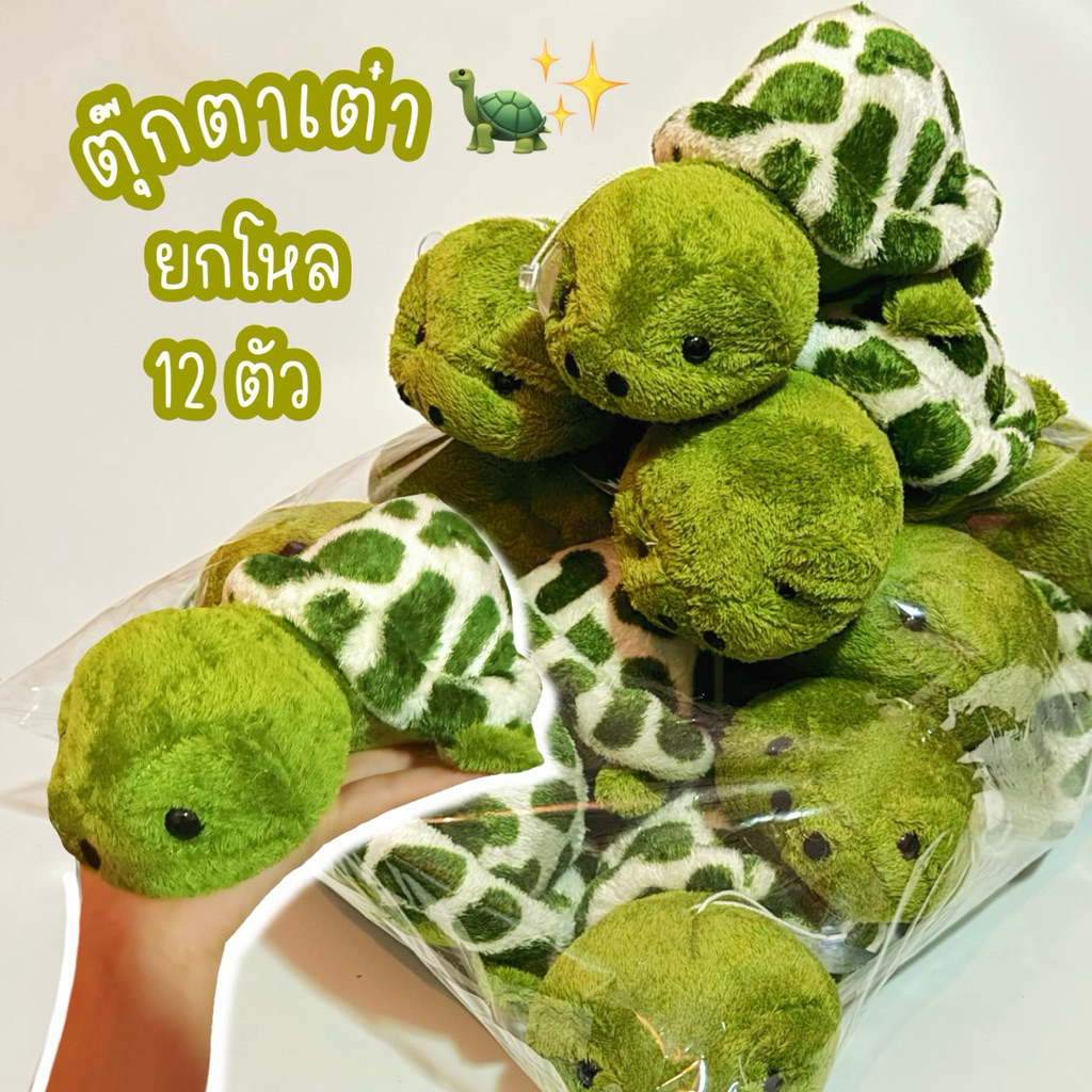 ตุ๊กตาเต่า เต่าแซมมี่ ยกโหล 12ตัว ตุ๊กตาแจกของขวัญ ตุ๊กตาแจกเด็ก แจกงานเลี้ยง | ขนาด 20 cm.