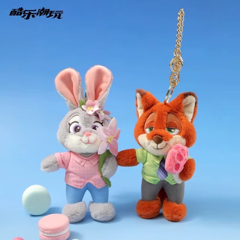 🍑 พวงกุญแจ Potdemiel x Zootopia Nick & Judy พวงกุญแจตุ๊กตา น่ารัก ห้อยกระเป๋า 46217
