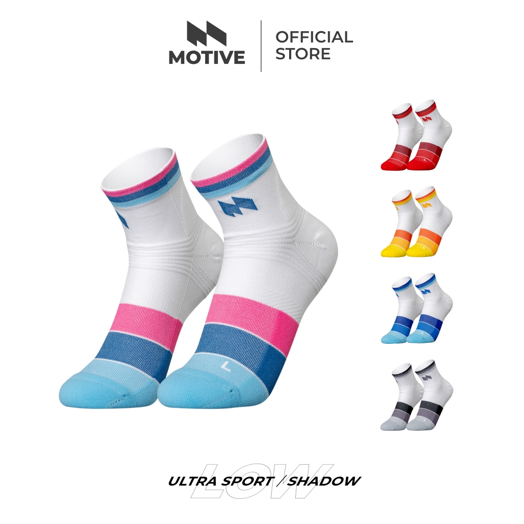 MOTIVE SOCK ถุงเท้าวิ่ง รุ่น Ultra Sport Shadow - LOW ถุงเท้ากีฬา ถุงเท้าวิ่ง