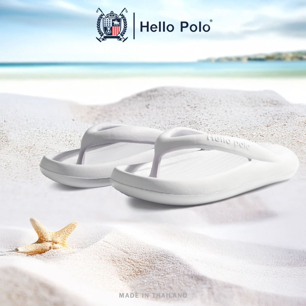 Hello Polo รองเท้าแตะคีบ รองเท้าแฟชั่นลําลอง รองเท้าแตะผู้หญิง พื้นหนา กันลื่น ทนต่อการสึกหรอ รุ่นสไตล์ทันสมัย  HP8022