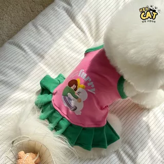 Furry ชุดเดรสสัตว์เลี้ยง เสื้อแมว ชุดแมว Taste ดี เนื้อผ้า Cotton 100% นุ่มใส่สบาย By Heycat