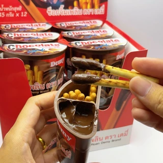 ช็อกจิ้มเพลิน Choco Jim Pluen ตราเดมี่(1 ลังมี 8 กล่อง)