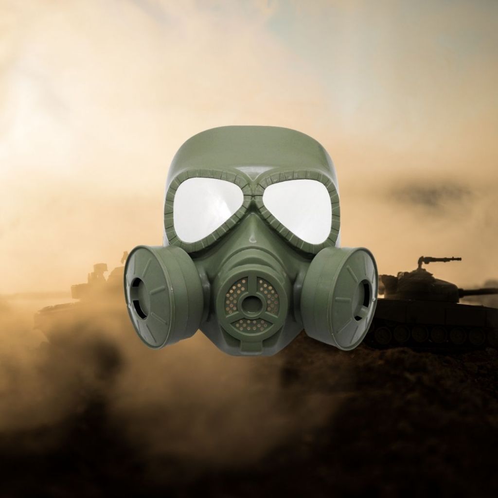 🎭พร้อมส่งด่วน🎭 หน้ากากทรงทหาร พร็อพหน้ากากกันแก๊ส แฟชั่นคอสเพลย์ หน้ากากเท่ๆ หน้ากากพลาง - รูปที่ 2