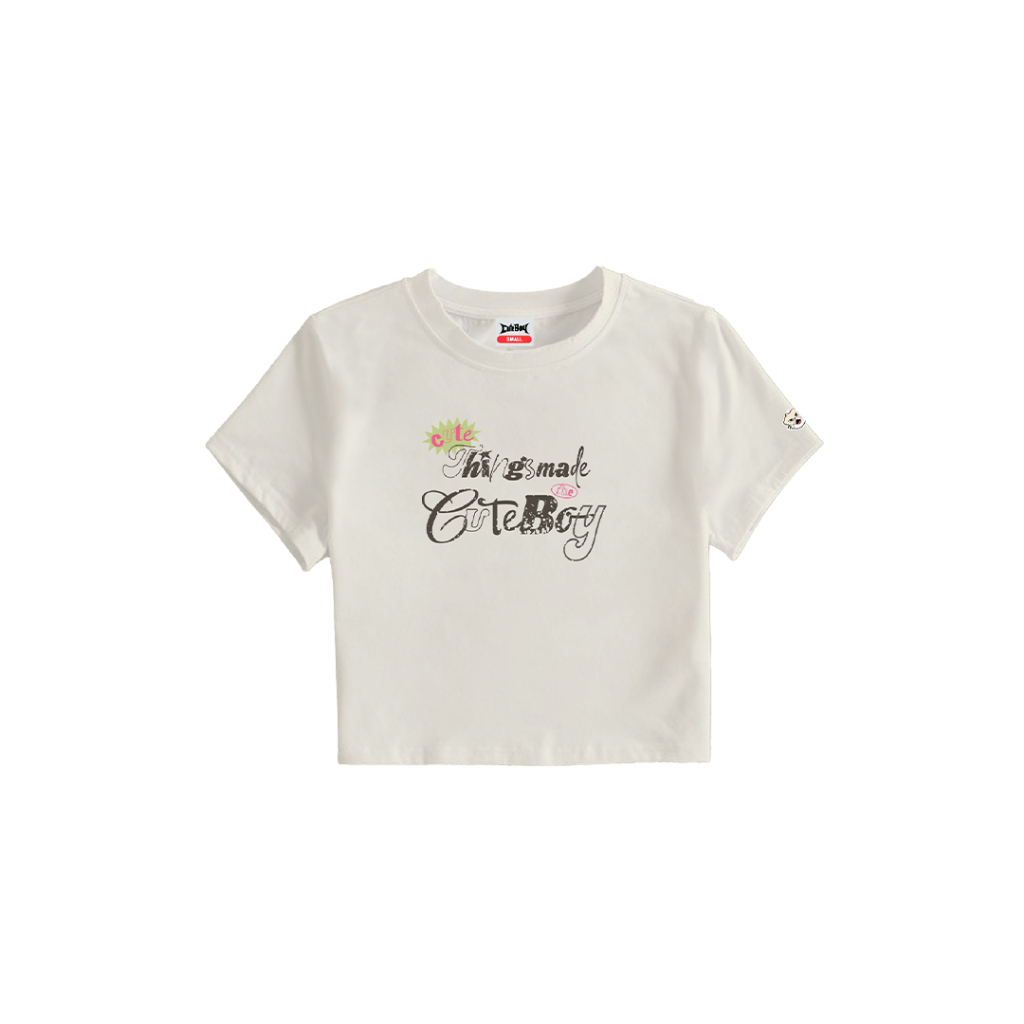CuteBoy | cutie thing [Cream] Baby Tee เสื้อเบบี้ที แขนสั้น