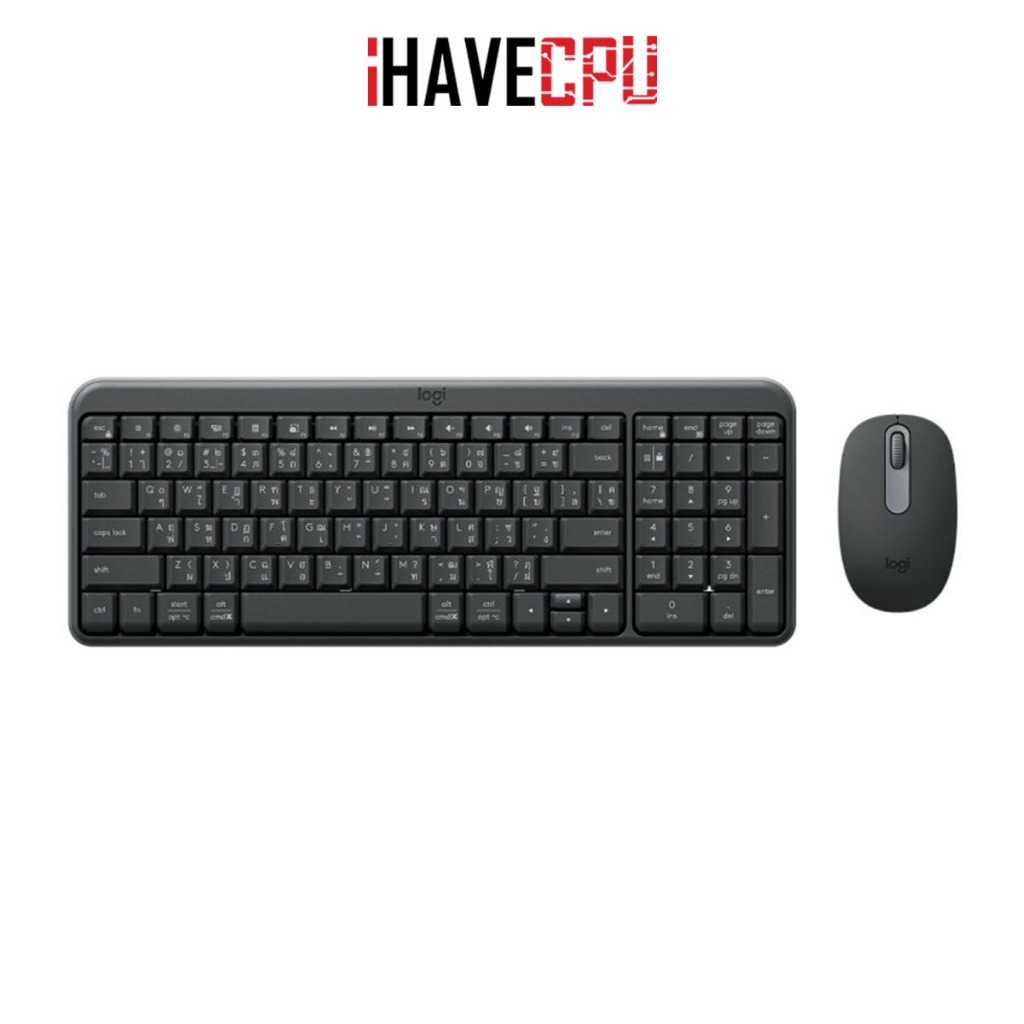 iHAVECPU COMBO (คีย์บอร์ด+เมาส์) LOGITECH MK250 WIRELESS (GRAPHITE) (TH/EN)