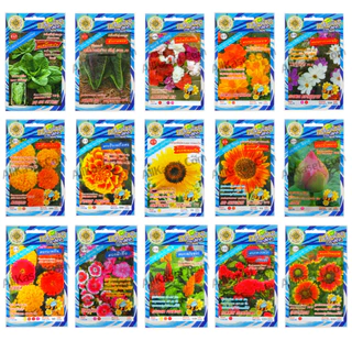 เมล็ดผัก สี่ทิศ ซองฟ้า ซื้อ 10 ซองขึ้นไป (220 บาท) แถมฟรี 3 ซอง