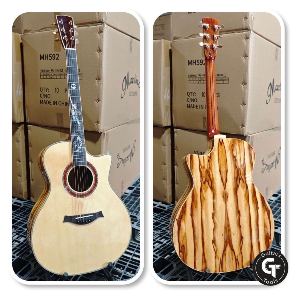 Nologo All solid guitar | กีตาร์โปร่ง ไม้แท้ทั้งตัว Nologo คุณภาพดี ภายนอกอาจมีตำหนิบ้าง ราคาเหมาโรง