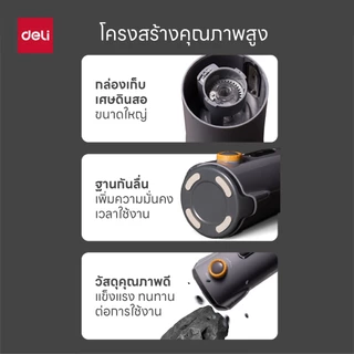 เครื่องเหลาดินสออัตโนมัติ Deli รุ่น VA7 เหลาได้โดยไม่ต้องใช้มือจับ (จำหน่าย 1 ชุด พร้อมสายType-C)
