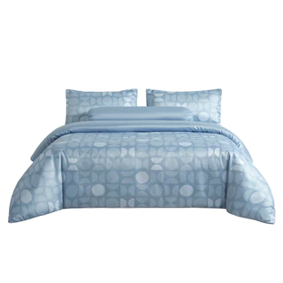 ibed ผ้าปูที่นอนเย็น นุ่มลื่น ป้องกันไรฝุ่น กันขนสัตว์ รุ่น Adaptive Cool Silk พิมพ์ลาย Lunaria Aqua