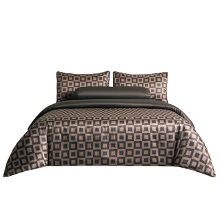 ibed ผ้าปูที่นอนเย็น นุ่มลื่น ป้องกันไรฝุ่น กันขนสัตว์ รุ่น Adaptive Cool Silk พิมพ์ลาย Pixel Sepia