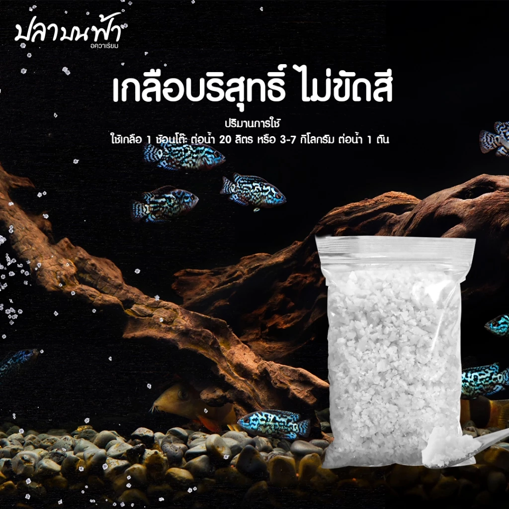 เกลือทะเล เกรดสะอาดใส่ตู้ปลา เกลือใส่บ่อปลา เกลือสมุทร เกลือใส่ปลา บรรจุถุงซิบล็อคใช้งานง่าย thumbnail 5
