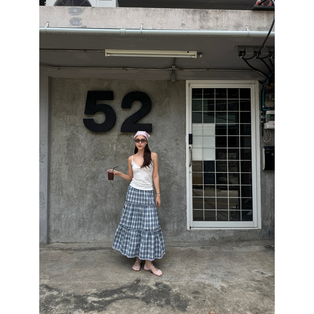 JEANY SKIRT👖 กระโปรงยาวสียีนส์ (beamed.bkk)
