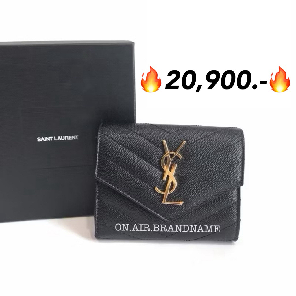 New ysl compact tri fold wallet กระเป๋าสตางค์ สวยมาก ใช้ดี ขายดีมาก