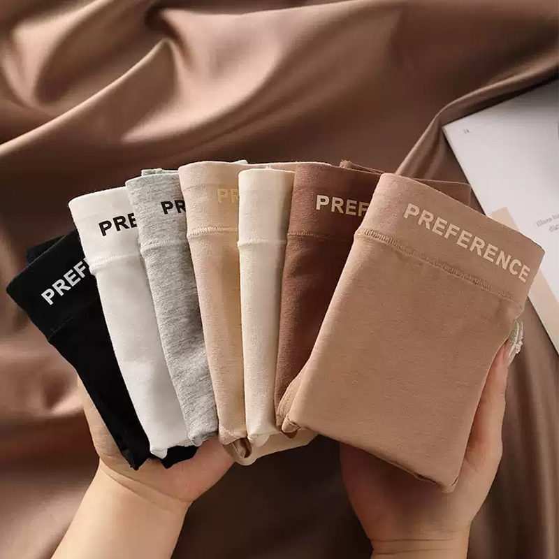 กางเกงในผ้าฝ้ายสตรี ไซส์ M-2XL ผ้านุ่มสบาย เอวยืดหยุ่น ไม่ลุกขึ้น ไม่รัดแน่น ไม่บีบก้น 8 สีให้เลือก ดีไซน์มินิมอล - รูปที่ 3