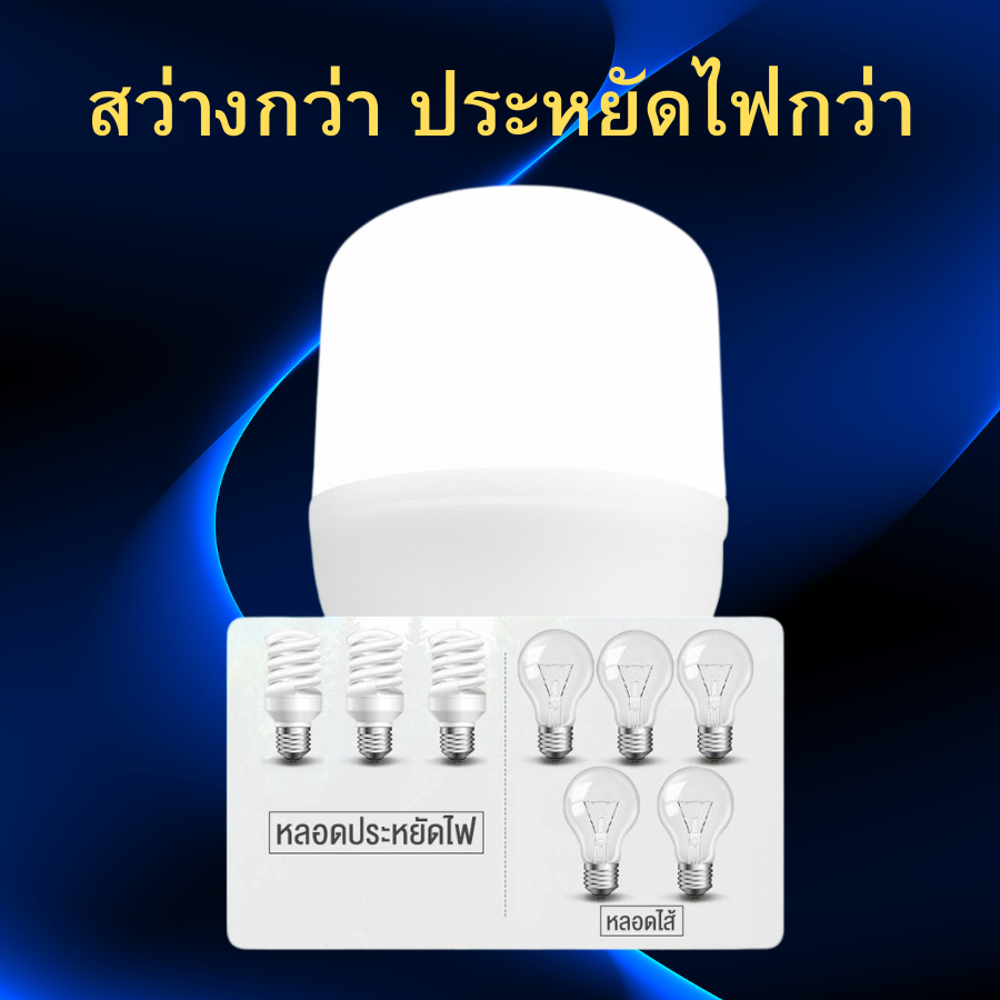 หลอดไฟ LED ทรงกระบอก (แถมฟรีสายไฟกันน้ำ) ประหยัดพลังงาน ขั้ว E27 แสงขาว 38/68/88/108/138 วัตต์ คุณภาพสูง ทนทาน ปลอดภัย - รูปที่ 5