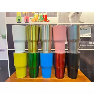 แก้วเก็บความเย็น 30 ออนซ์ แก้วสีพื้น พร้อมฝาใส+กล่อง Stanless Steel แก้วน้ำสีพื้น แก้วเกรด304 ดี ไม่มีไอน้ำ ของใช้ในบ้าน