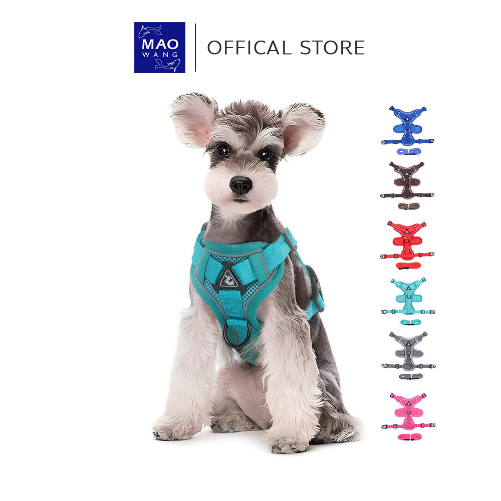 MAO  เสื้อรัดอกสัตว์เลี้ยง แบบสะท้อนแสง สายรัดอกสุนัข น้องแมว ระบายความร้อนได้ดี ทำความสะอาดง่าย