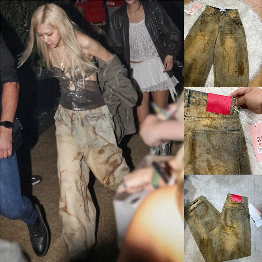 New 3D Jeans Blck pink style