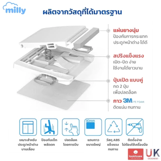 ที่ล็อคประตู หน้าต่าง(บานเลื่อน) Milly “รุ่นกันเลื่อน” กันเด็กเปิด เพื่อความปลอดภัยสำหรับเด็ก