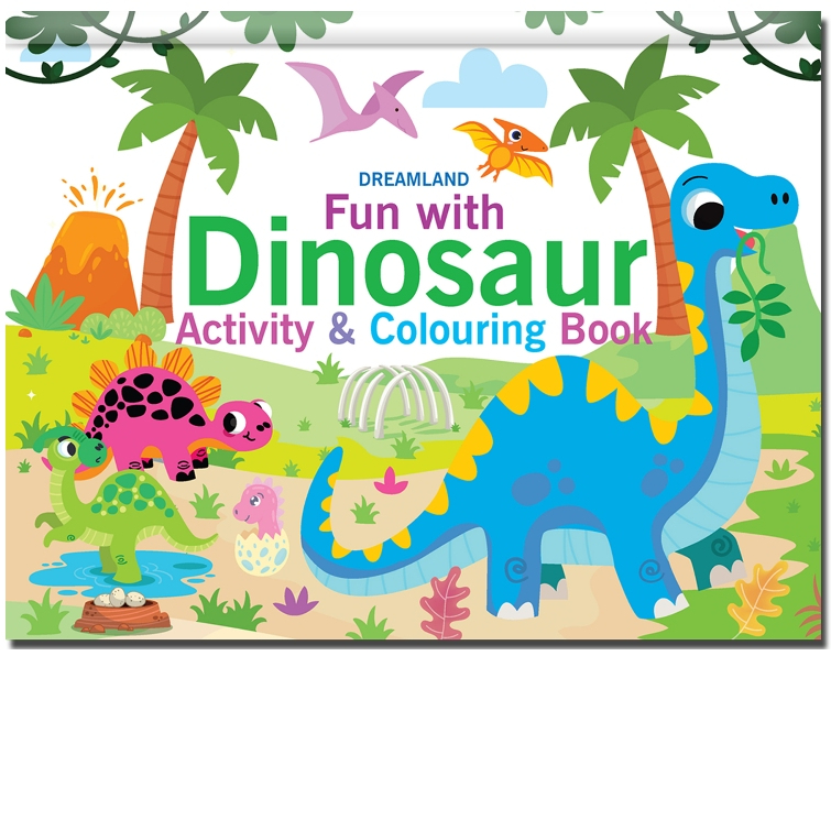 Age 3-6 Fun with Dinosaur Activity & Colouring Activity book for kids สมุดกิจกรรมเด็ก ไดโนเสาร์  จัด