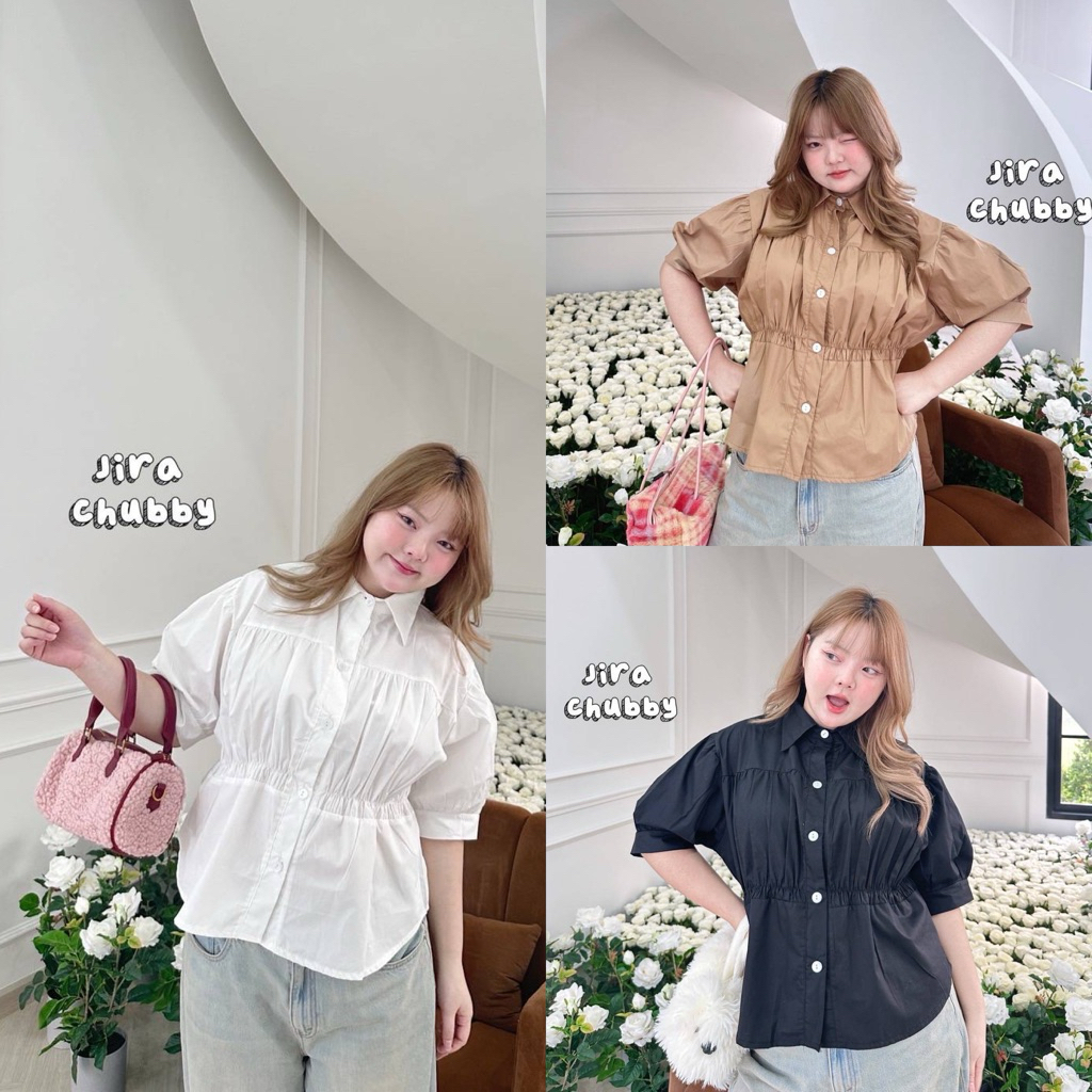 Chubby Supi - เสื้อคอปกจับจีบ (jira)