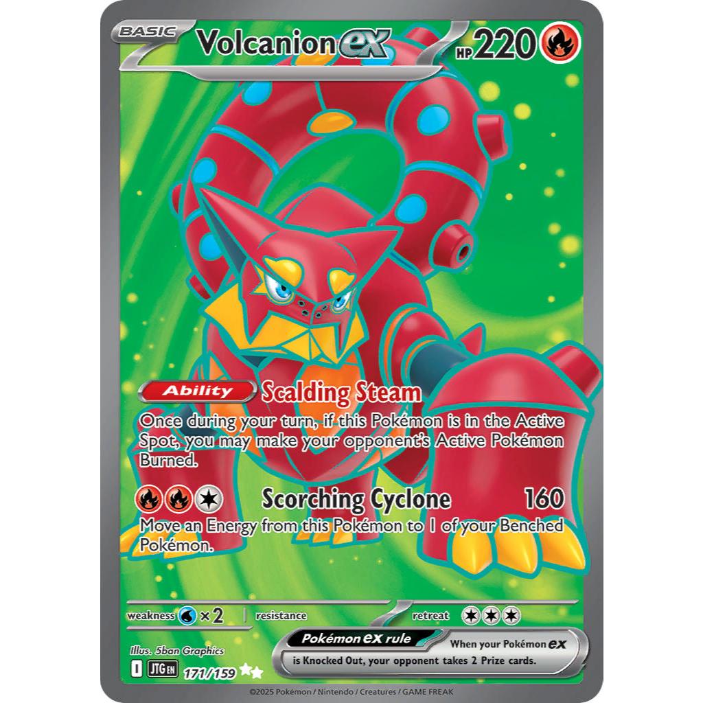 [NM] Volcanion ex JTG EN 171/159 Journey Together การ์ดโปเกมอนภาษาอังกฤษ English Pokemon Card Game