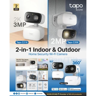 TP-Link Tapo C216 2K 3MP/ Tapo C206 2MP กล้องไวไฟใช้ได้ทั้งภายในและภายนอก IP65 Indoor/Outdoor Home Security Wi-Fi Camera