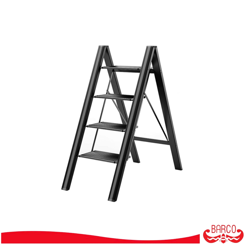 BARCO บันไดแบบพกพา สีดำ รุ่น 4 ขั้น
