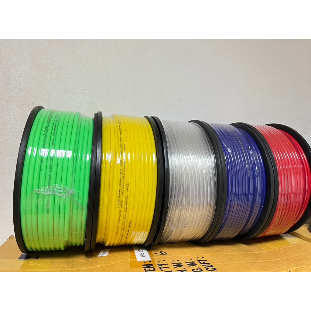 สายลมพียู PU สายตรง  สายลมแบบแบ่งขาย  (Polyurethane Air Hose) ราคาต่อ 5 เมตร!!!